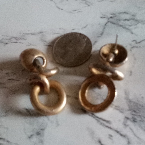 3 Pairs Artisan Mid Century Modernist Brutalist Stud Earrings - Picture 6 of 7